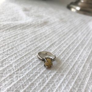 Raw opal and sterling ring!